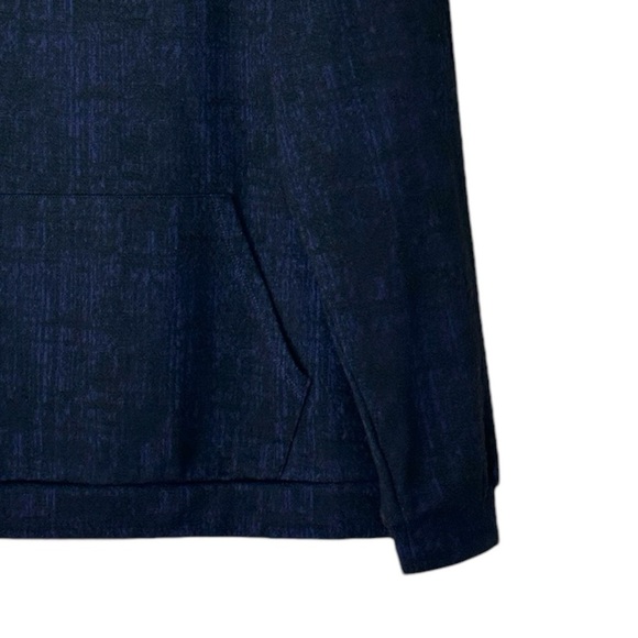 J JASON WU Stretch Purple Black Knit Plaid Hoodie Sweatshirt Top size L - Picture 5 of 12